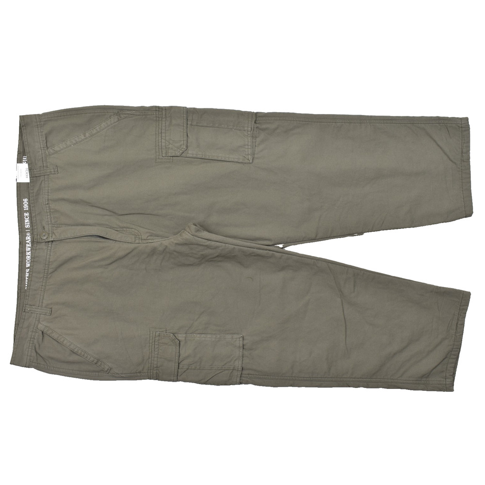 Smith's Workwear Dark Olive Fleece-Lined Canvas Cargo Pants Men's Size 46x30 NEW